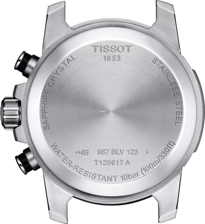 Tissot,Supersport 45.50mm,45.50mm,Stainless Steel,Black,Quartz,Chronograph,Day,T1256172105100