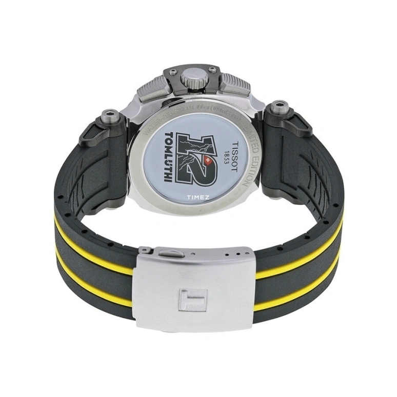 Tissot,T-Race 45.25mm,45.25mm,Stainless Steel,Black,Yellow,Quartz,Chronograph,Day,T092,T092.417.27.057.00