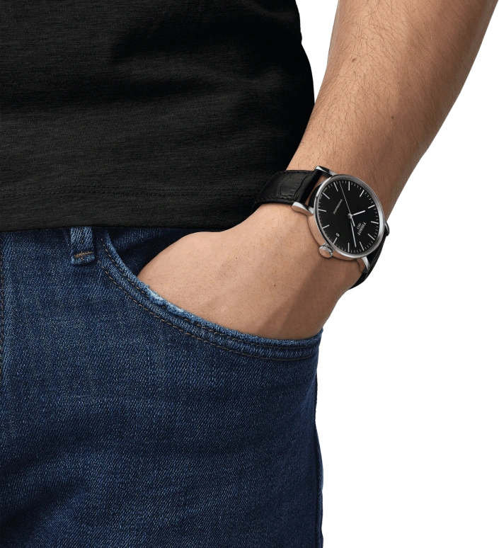 Tissot,Everytime 40mm,40mm,Stainless Steel,Black,Automatic,Date,72hours,T109,T109.407.16.051.00