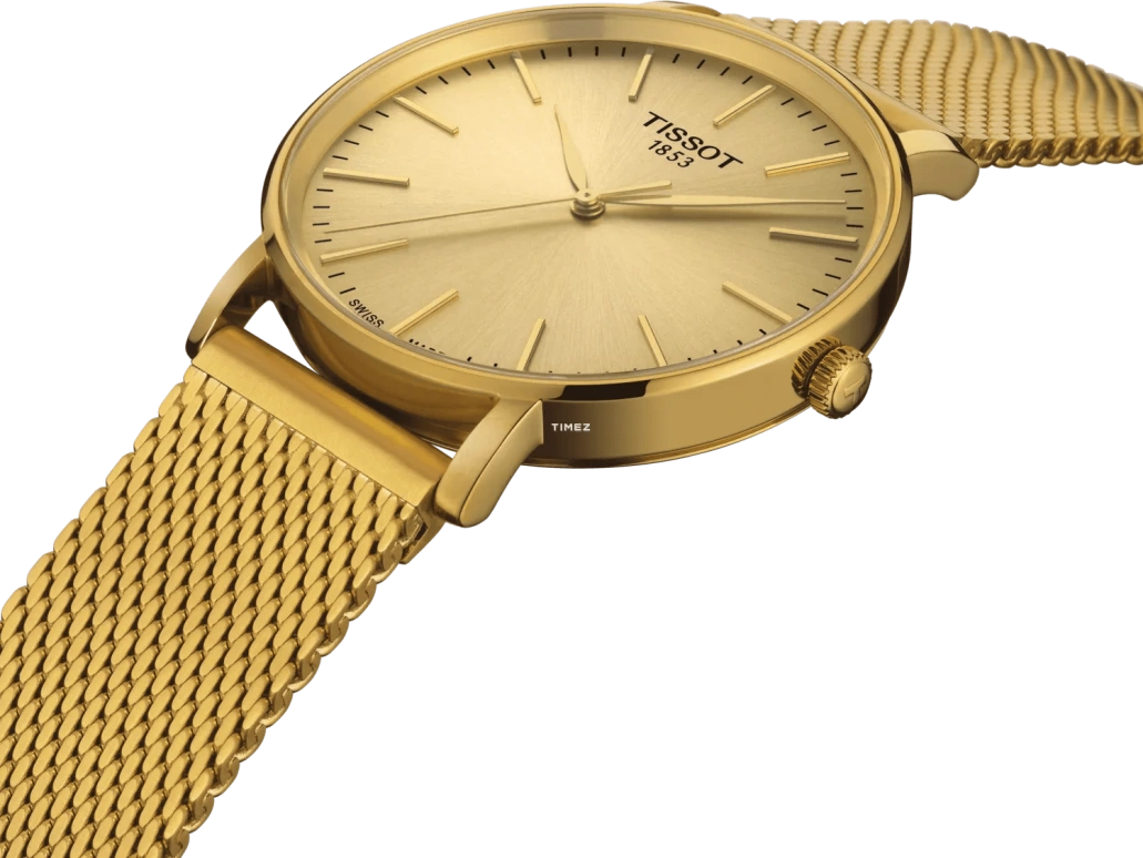 Tissot,Everytime 40mm,40mm,Stainless Steel,Gold,Quartz,26280hours,Sapphire,T143,T143.410.33.021.00