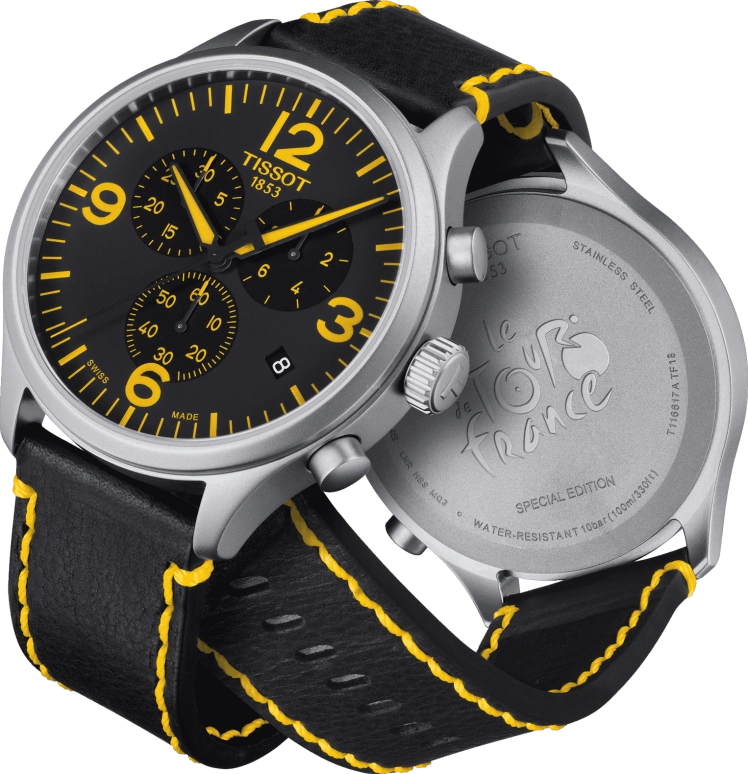 Tissot,XL 45mm,45mm,Black,Quartz,Chronograph,Date,Rattrapante,T116,T116.617.16.057.01