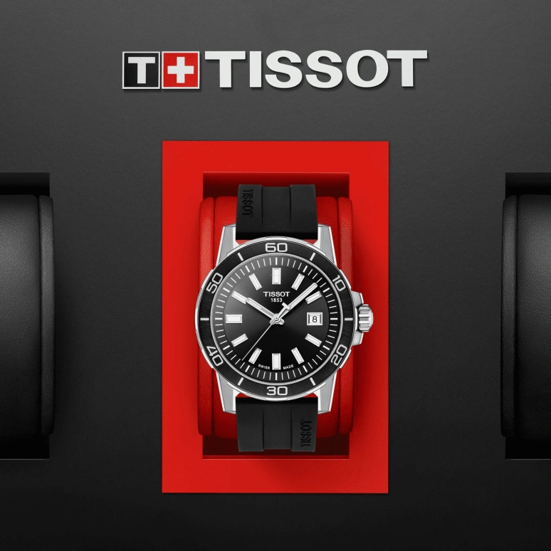 Tissot,Supersport 44mm,44mm,Aluminium,Stainless Steel,Black,Quartz,Day,Sapphire,T125,T125.610.17.051.00