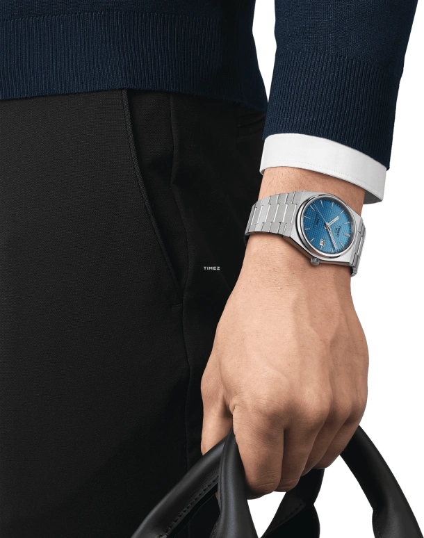 Tissot,PRX 40mm,40mm,Stainless Steel,Gradient,Ice Blue,Automatic,Day,Anti-magnetic,T137,T137.407.11.351.01