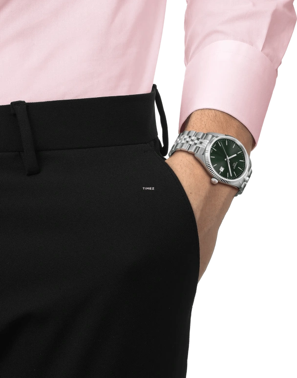 Tissot,Ballade 40mm,40mm,Stainless Steel,Green,Quartz,Day,Sapphire,Crystal Glass,T156,T156.410.11.091.00