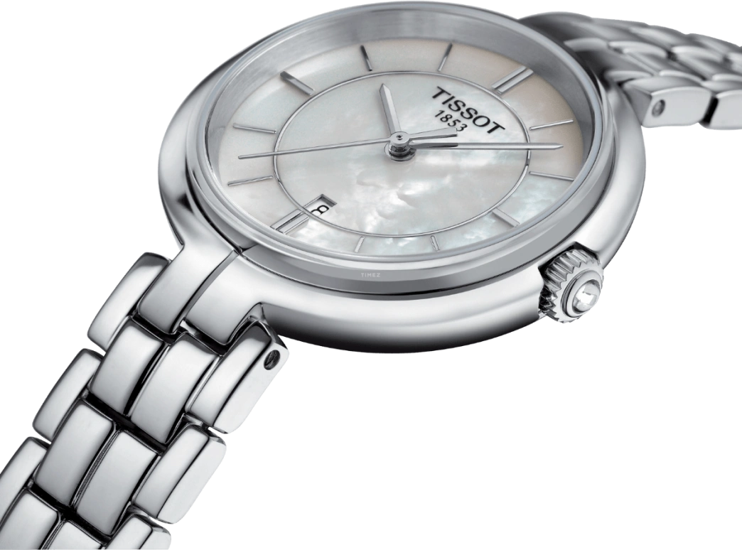 Tissot,Flamingo 30mm,30mm,Stainless Steel,White,Quartz,Date,26280hours,T094,T094.210.11.111.00