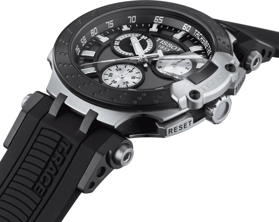 Tissot,T-Race 43mm,43mm,Stainless Steel,Grey,Quartz,Chronograph,Date,Rattrapante,T115,T115.417.27.061.00