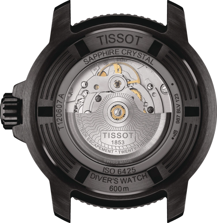 Tissot,Seastar 46mm,46mm,Ceramic,Stainless Steel,Blue,Gradient,Automatic,Day,80hours,T120,T120.607.37.041.00