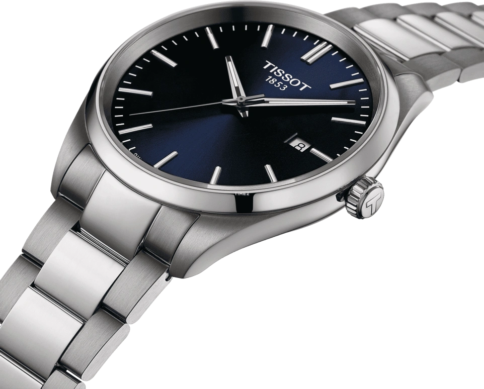 Tissot,PR 100 40mm,40mm,Stainless Steel,Blue,Quartz,Day,Sapphire,Crystal Glass,T150,T150.410.11.041.00