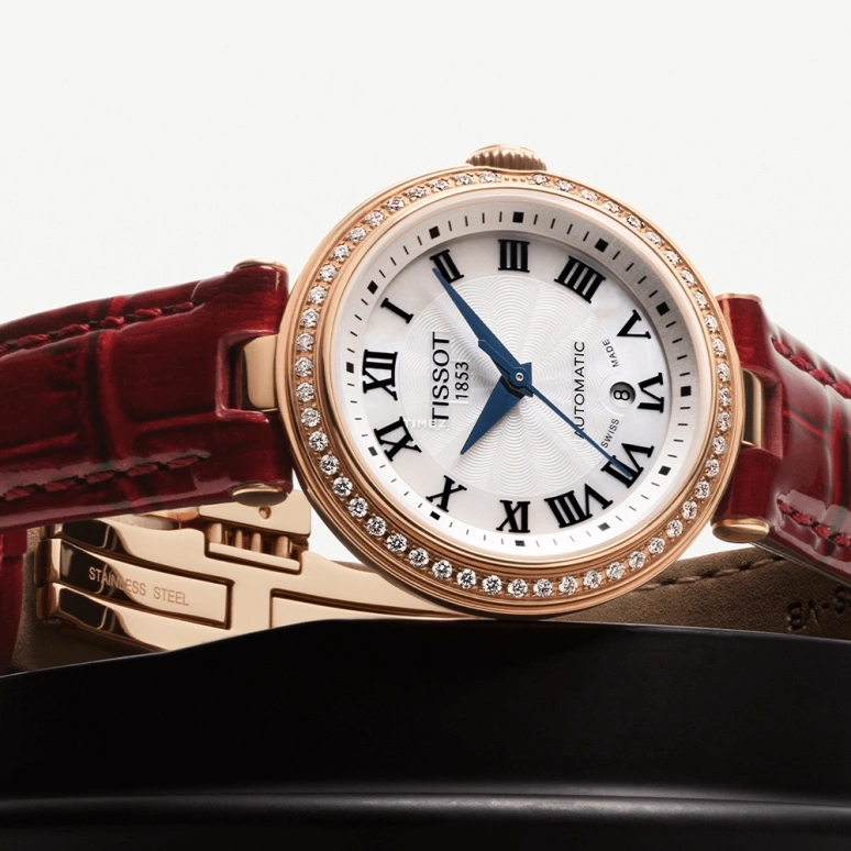 Tissot,Bellissima 29mm,29mm,Rose Gold,Silver White,Automatic,Day,38hours,T126,T126.207.66.113.01