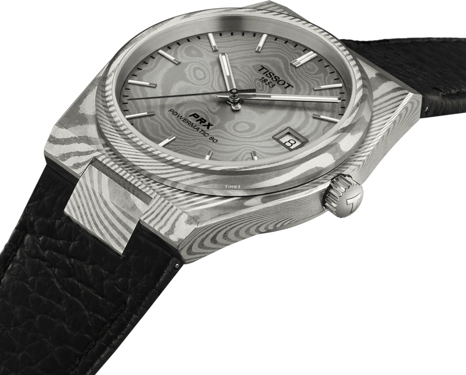 Tissot,PRX 37.50x38mm,37.50x38mm,Damascus steel,Grey,Automatic,Day,Sapphire,Crystal Glass,T137,T137.807.96.081.00