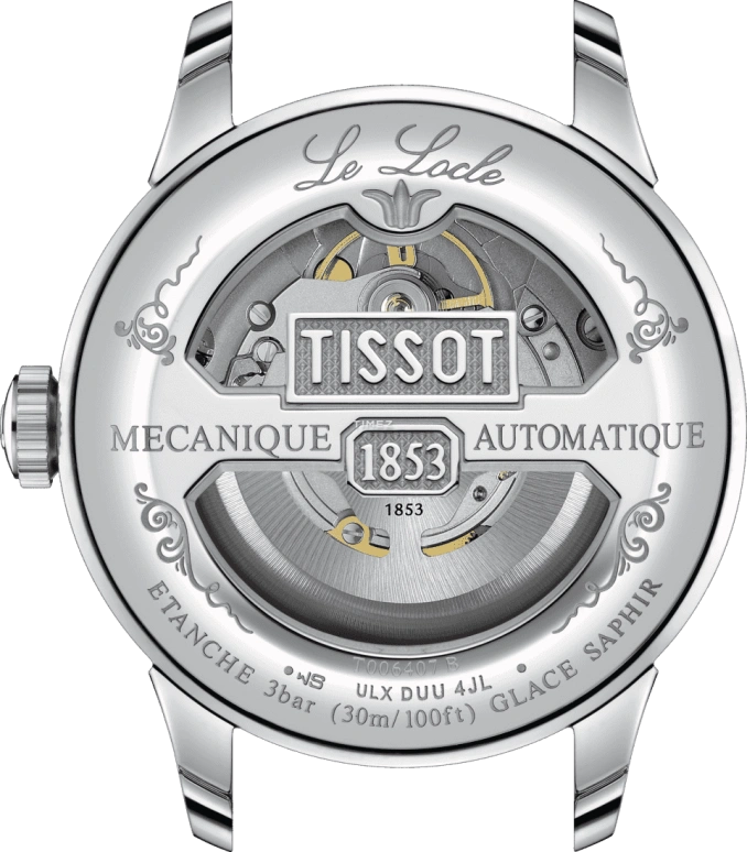 Tissot,Le Locle 39.30mm,39.30mm,Stainless Steel,Silver,Automatic,Day,Round,T006,T006.407.11.033.03