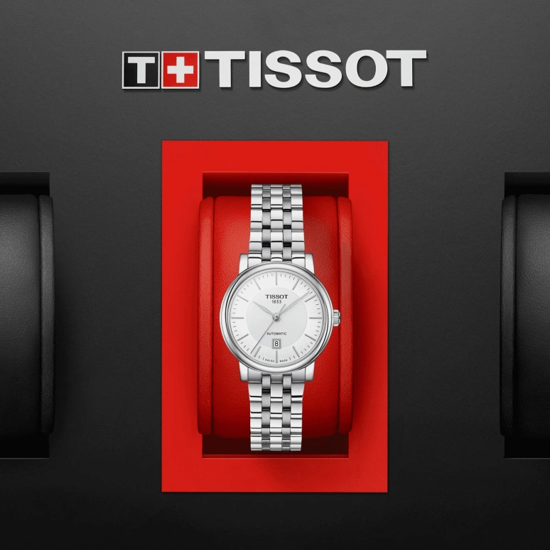 Tissot,Carson 30mm,30mm,Stainless Steel,Silver,Automatic,Date,38hours,T122,T122.207.11.031.00