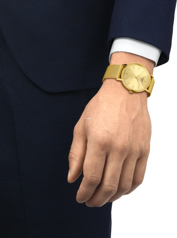 Tissot,Everytime 40mm,40mm,Stainless Steel,Gold,Quartz,26280hours,Sapphire,T143,T143.410.33.021.00