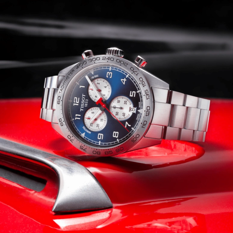 Tissot,PRS 516 45mm,45mm,Stainless Steel,Blue,Quartz,Chronograph,Day,T131,T131.617.11.042.00