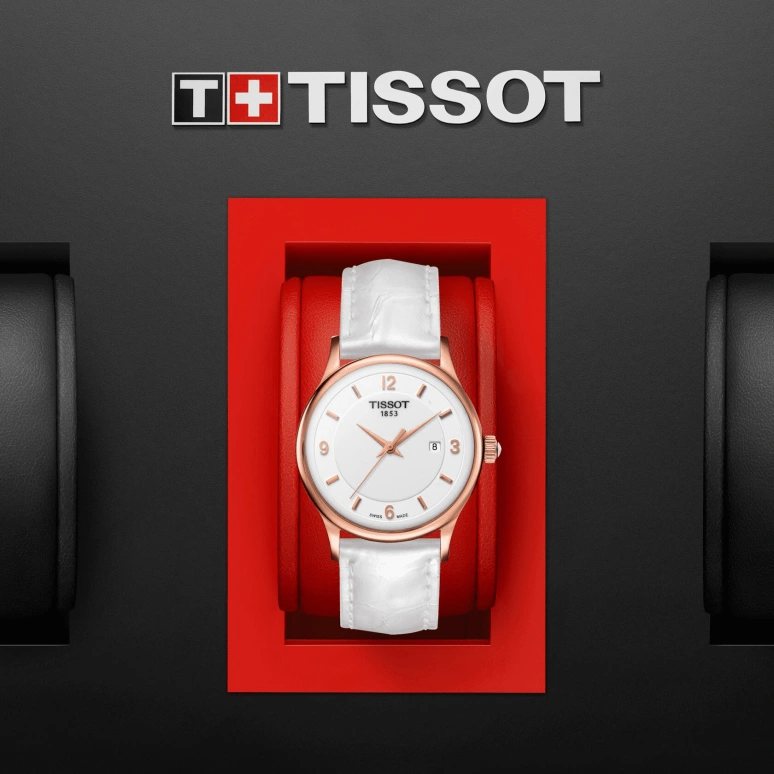 Tissot,Dream 30mm,30mm,Rose Gold,Stainless Steel,White,Quartz,Date,26280hours,T914,T914.210.46.017.00