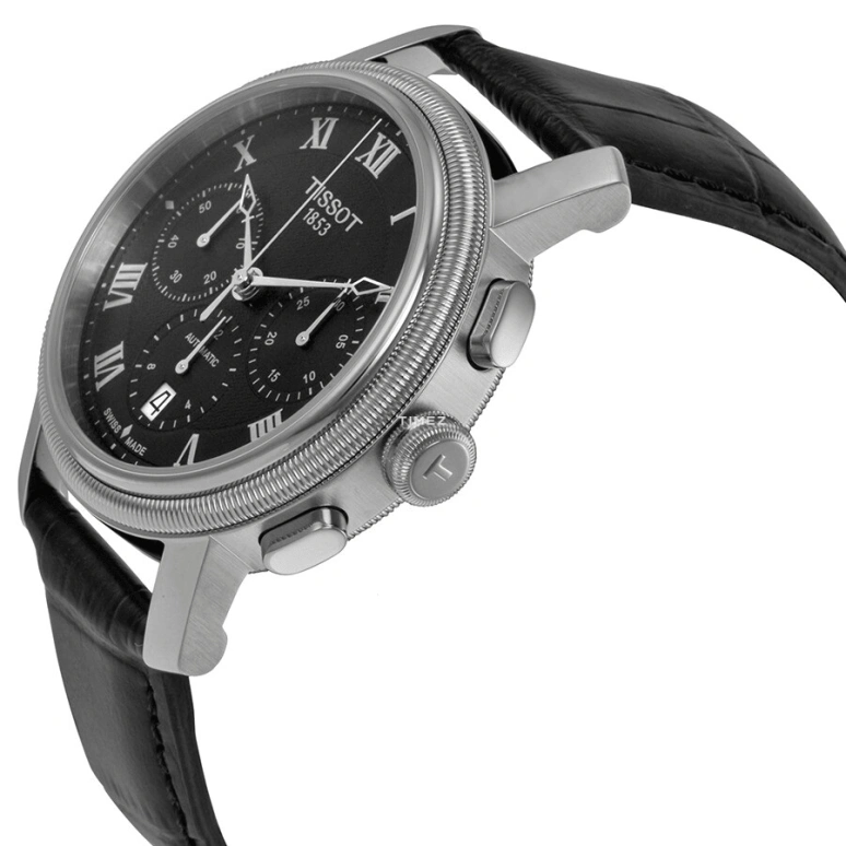 Tissot,Bridgeport 42mm,42mm,Stainless Steel,Black,Automatic,Chronograph,Day,T097,T097.427.16.053.00