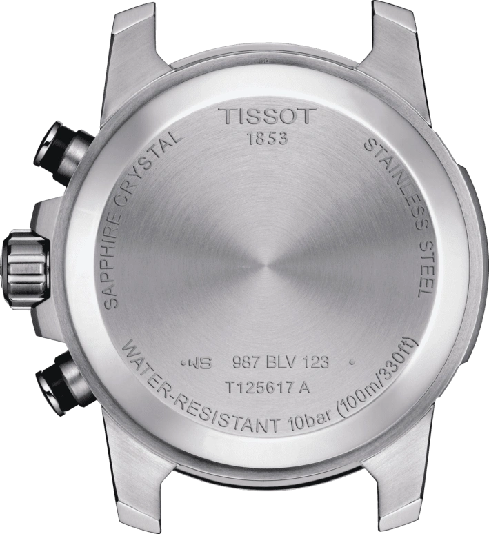 Tissot,Supersport 45.50mm,45.50mm,Aluminium,Stainless Steel,Black,Quartz,Chronograph,Date,Rattrapante,T125,T125.617.16.051.00