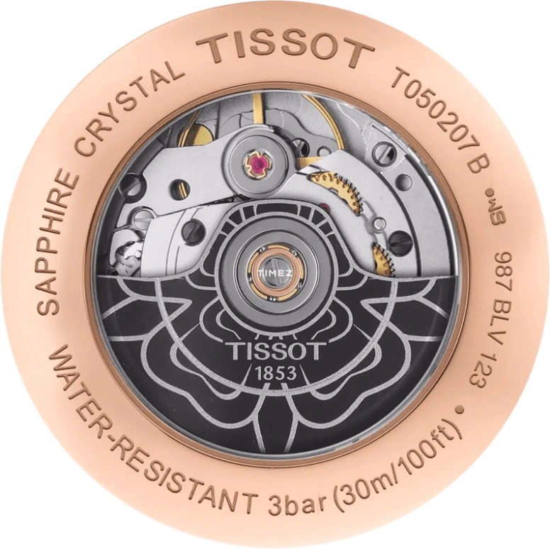 Tissot,T-Lady 35mm,35mm,Stainless Steel,White,Automatic,80hours,Sapphire,T0502073701705