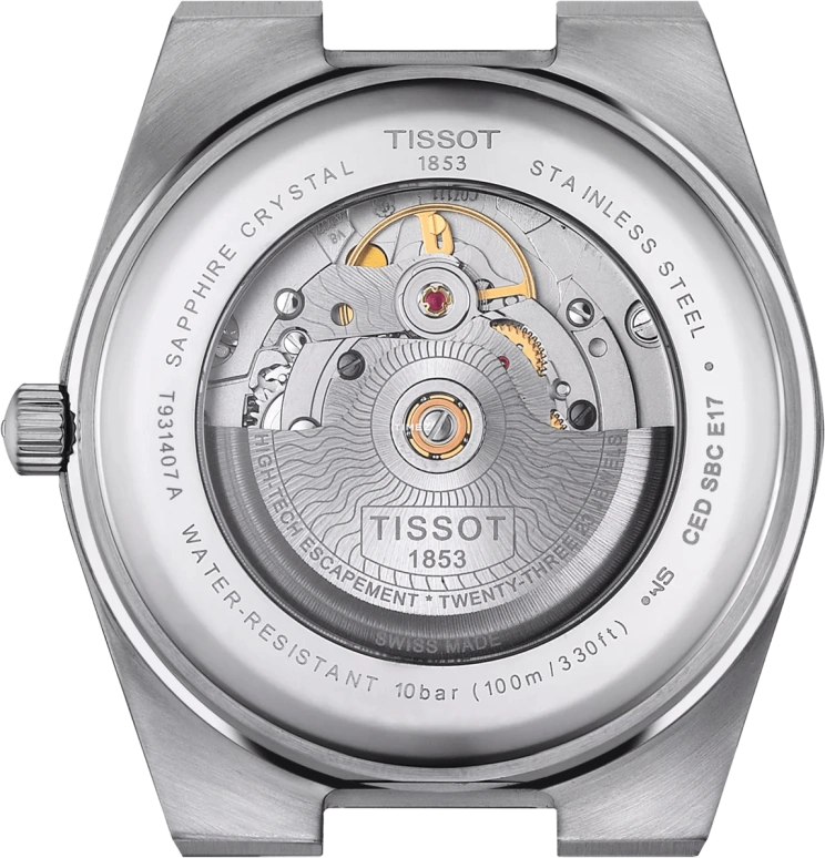 Tissot,PRX 40mm,40mm,Stainless Steel,Rose Gold,Silver,Automatic,Day,Sapphire,Crystal Glass,T931,T931.407.41.031.00