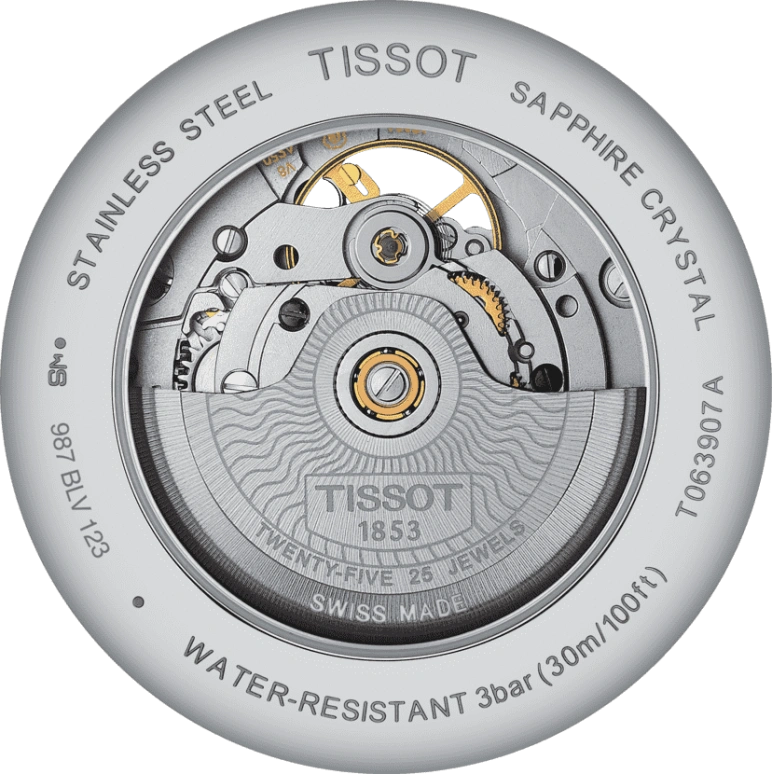 Tissot,Tradition 40mm,40mm,Stainless Steel,Silver,Automatic,80hours,Sapphire,Crystal Glass,T063,T063.907.11.038.00