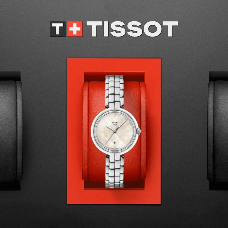 Tissot,Flamingo 30mm,30mm,Stainless Steel,Cream,Quartz,Day,26280hours,T094,T094.210.11.116.02