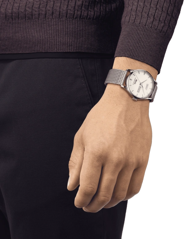 Tissot,Heritage 42mm,42mm,Stainless Steel,Silver,Automatic,Date,Day,T118,T118.430.11.271.00