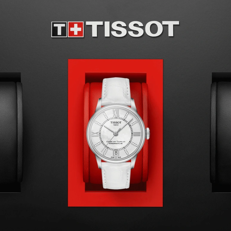 Tissot,Chemin Des Tourelles 32mm,32mm,Stainless Steel,White,Automatic,Day,80hours,T099,T099.207.16.116.00