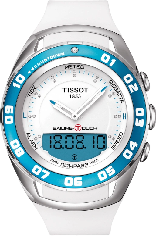 Tissot,Touch 45mm,45mm,Stainless Steel,White,Quartz,Smartwatch,Sapphire,Crystal Glass,T056,T056.420.17.016.00