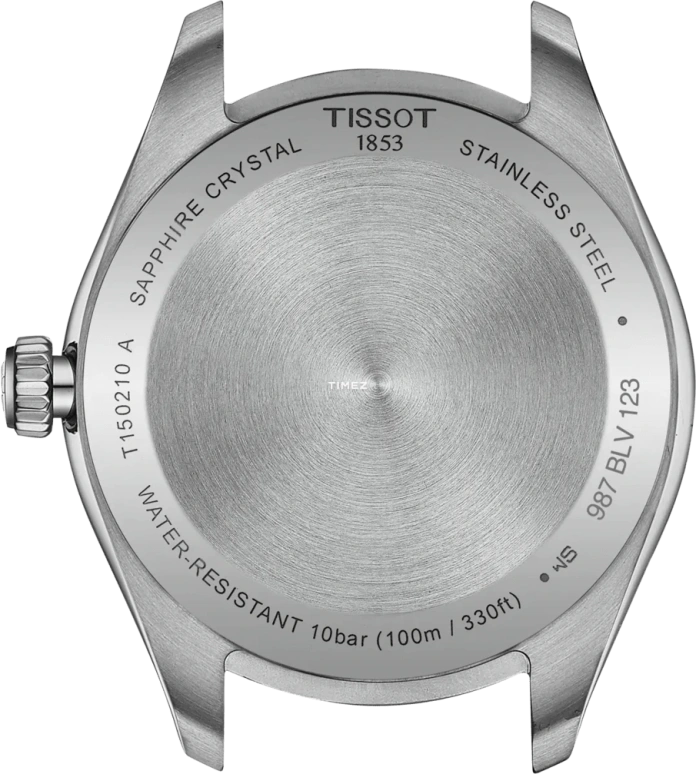 Tissot,PR 100 34mm,34mm,Stainless Steel,White,Quartz,Day,Sapphire,Crystal Glass,T150,T150.210.21.111.00