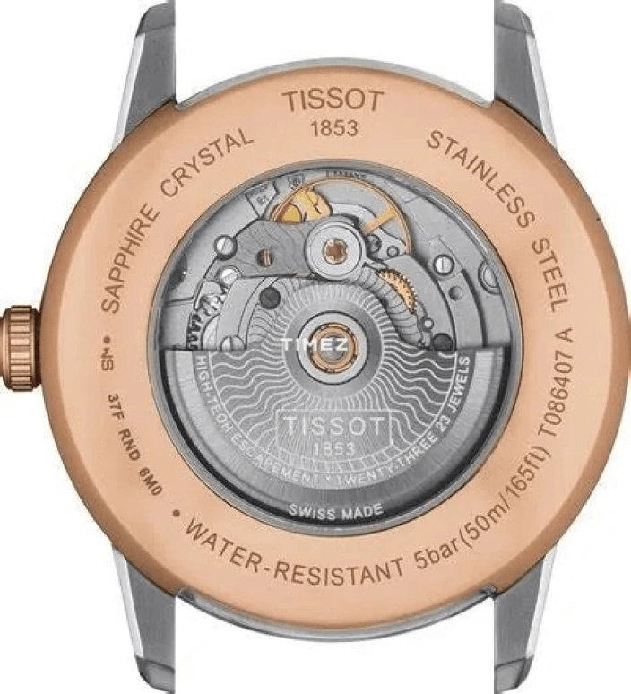 Tissot,Other 41mm,41mm,Stainless Steel,Black,Automatic,Day,80hours,T086,T086.407.26.067.00