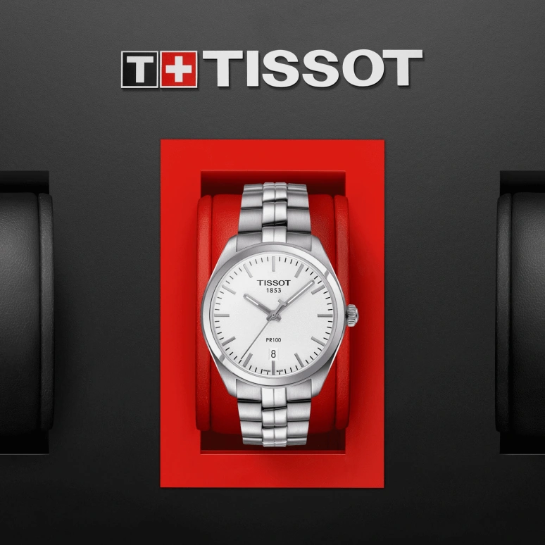Tissot,PR 100 39mm,39mm,Stainless Steel,Silver,Quartz,Day,26280hours,T101,T101.410.11.031.00