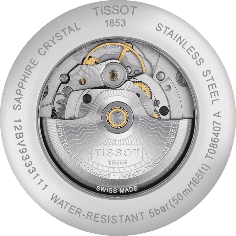 Tissot,T-Classic 41mm,41mm,Stainless Steel,Coffee,Brown,Automatic,80hours,Sapphire,T086,T086.407.11.291.00