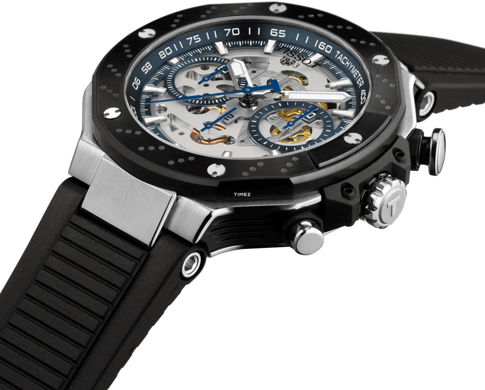 Tissot,T-Race 45mm,45mm,Stainless Steel,White,Automatic,Chronograph,Day,T141,T141.462.27.041.00