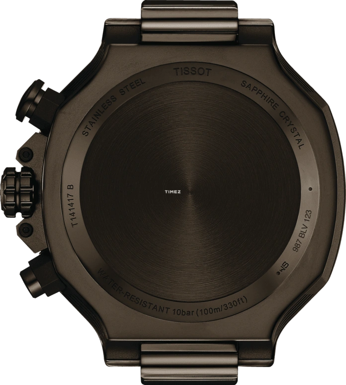 Tissot,Chemin Des Tourelles 45mm,45mm,Stainless Steel,Black,Green,Quartz,Chronograph,Day,T141,T141.417.37.061.02