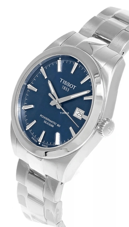 Tissot,Gentleman 40mm,40mm,Stainless Steel,Blue,Automatic,Day,In-house Caliber,T127,T127.470.11.041.00