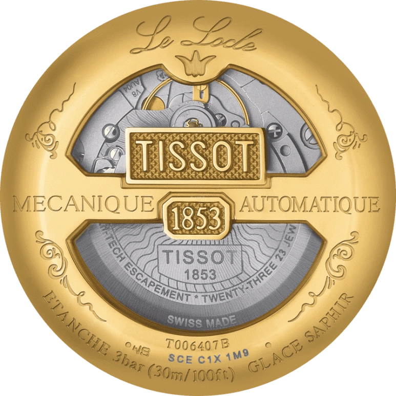 Tissot,Le Locle 39.30mm,39.30mm,Stainless Steel,Silver,Automatic,Day,80hours,T006,T006.407.36.263.00