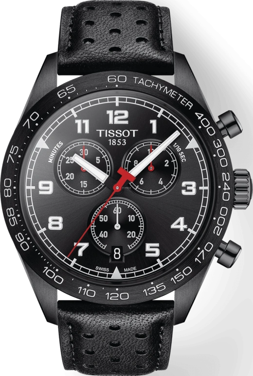 Tissot,PRS 516 45mm,45mm,Stainless Steel,Silver,Quartz,Chronograph,Day,T131,T131.617.36.052.00