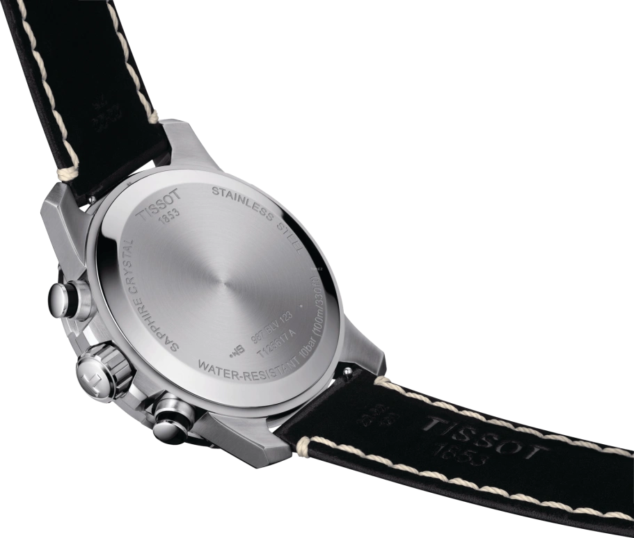 Tissot,Supersport 45.50mm,45.50mm,Aluminium,Stainless Steel,Black,Quartz,Chronograph,Date,Rattrapante,T125,T125.617.16.051.00