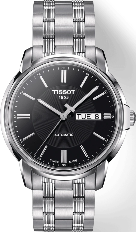 Tissot,T-Classic 39mm,39mm,Stainless Steel,Black,Automatic,Chronograph,Date,Day,T065,T065.430.11.051.00