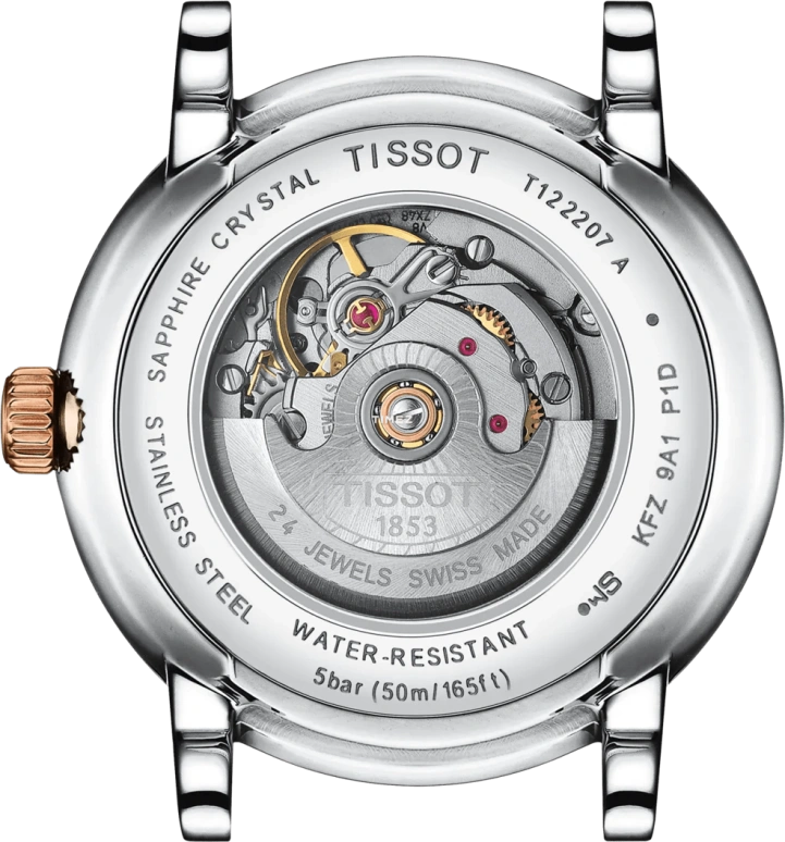 Tissot,Carson 30mm,30mm,Stainless Steel,Silver,Automatic,Day,38hours,T1222072203600