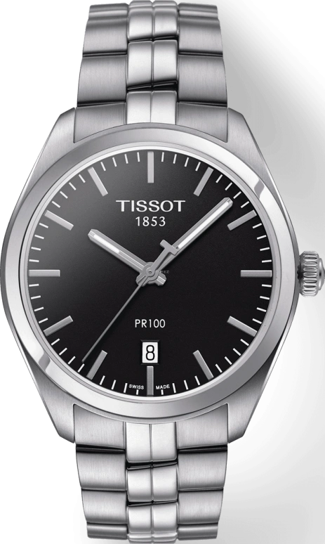 Tissot,PR 100 39mm,39mm,Stainless Steel,Black,Quartz,Day,26280hours,T101,T101.410.11.051.00