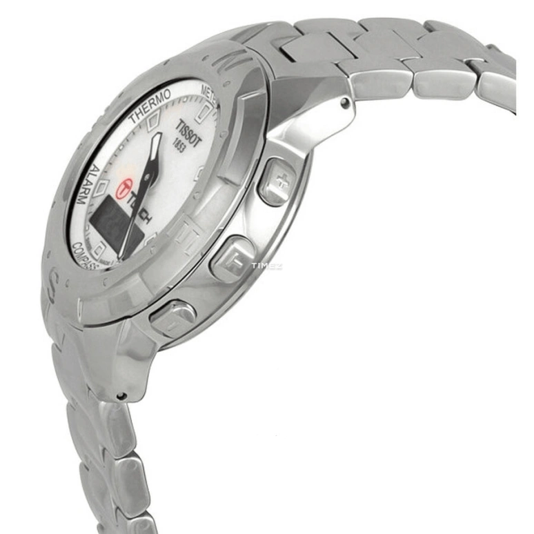 Tissot,Touch 41mm,41mm,Titanium,White,Quartz,Chronograph,Day,Dule Time,World Time,Sapphire,Crystal Glass,Round,T33,T33.7.688.81