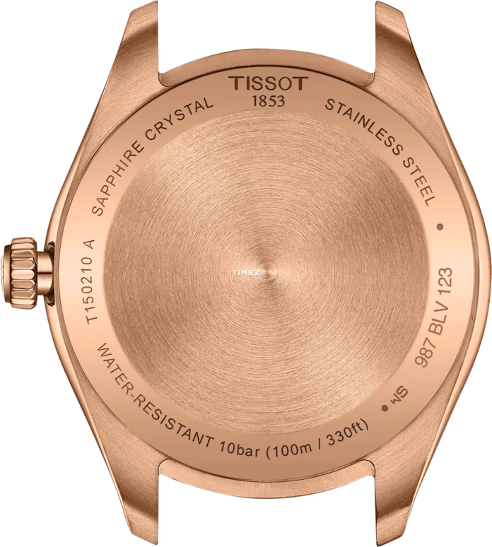 Tissot,PR 100 34mm,34mm,Stainless Steel,Brown,Quartz,Day,Sapphire,Crystal Glass,T150,T150.210.33.291.00