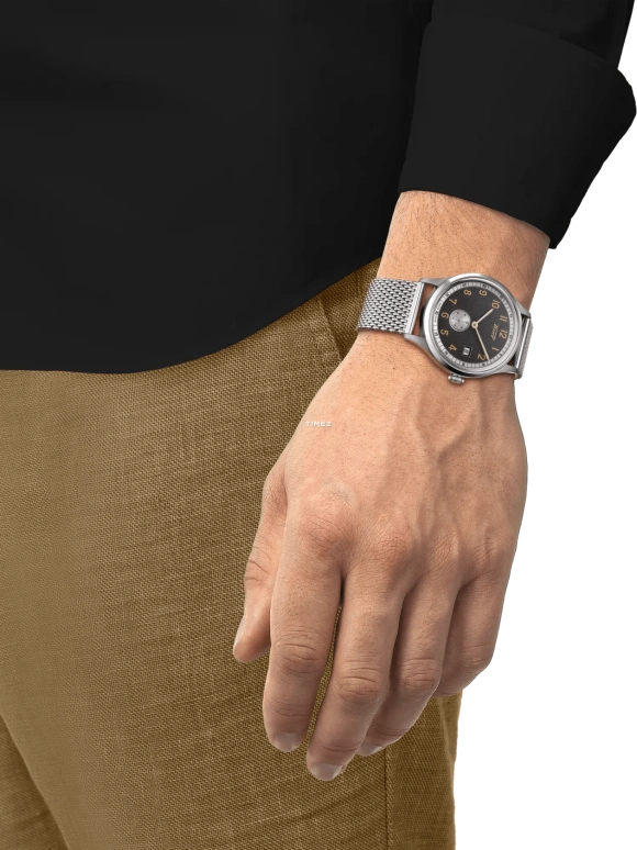 Tissot,Heritage 39mm,39mm,Stainless Steel,Black,Automatic,Day,Sapphire,Crystal Glass,T142,T142.428.11.082.00