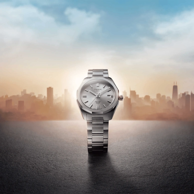 Tissot,PRC 100 39mm,39mm,Stainless Steel,Silver,Quartz,Day,Solar Charging,T151,T151.422.11.031.00