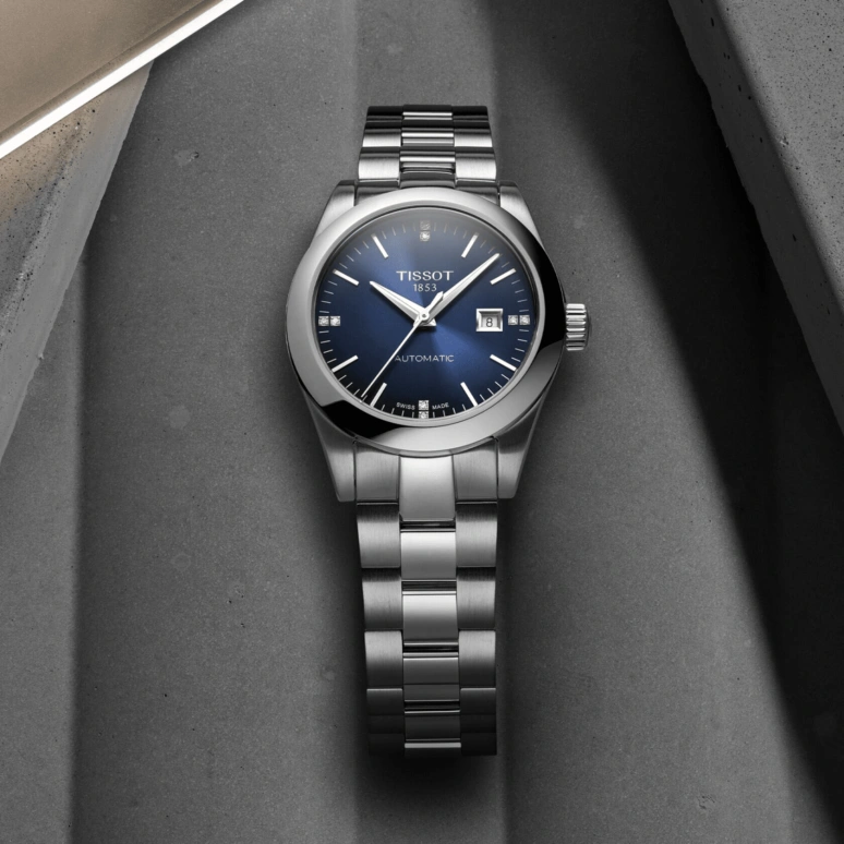 Tissot,T-Lady 29.30mm,29.30mm,Stainless Steel,Blue,Automatic,Date,48hours,T132,T132.007.11.046.00