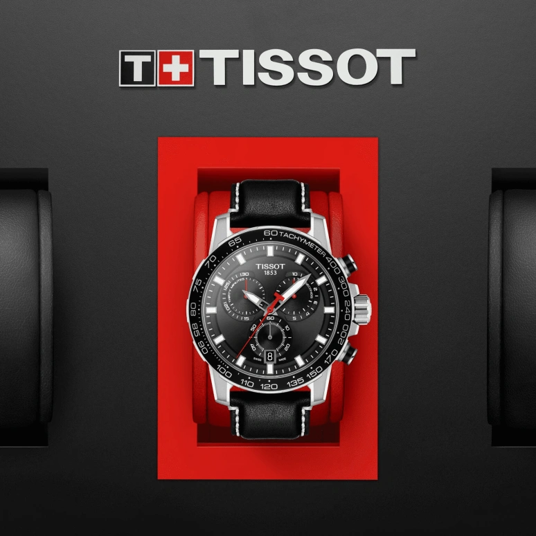 Tissot,Supersport 45.50mm,45.50mm,Aluminium,Stainless Steel,Black,Quartz,Chronograph,Date,Rattrapante,T125,T125.617.16.051.00