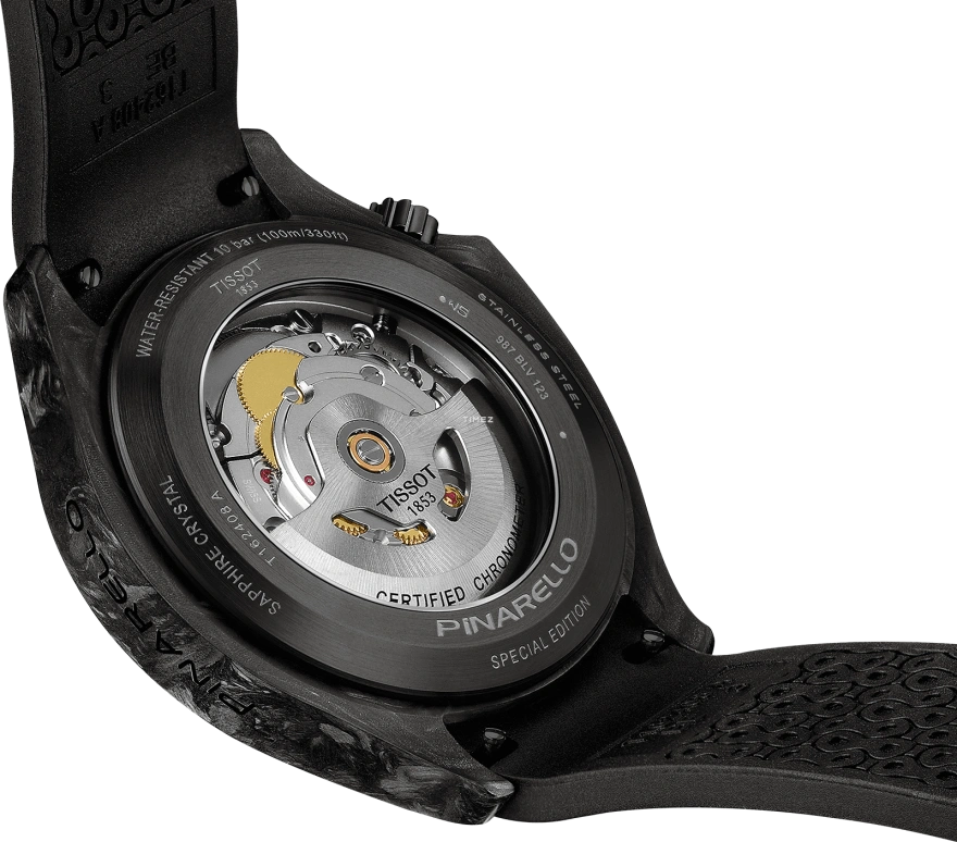 Tissot,Pinarello 40mm,40mm,Forged Carbon,Stainless Steel,Grey,Automatic,Day,Anti-magnetic,T162,T162.408.97.061.00