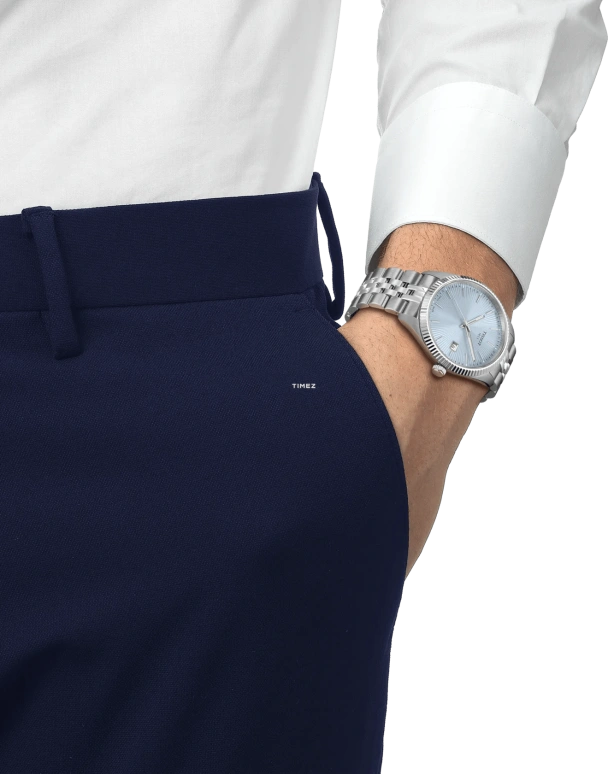 Tissot,Ballade 40mm,40mm,Stainless Steel,Ice Blue,Quartz,Day,Sapphire,Crystal Glass,T156,T156.410.11.351.00