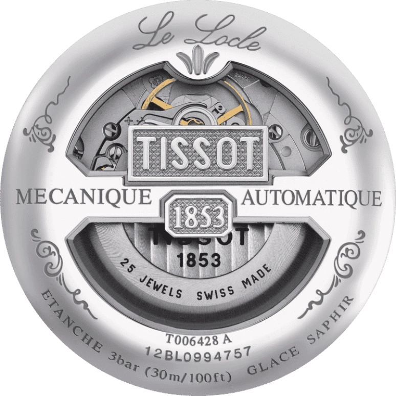 Tissot,T-Classic 39.30mm,39.30mm,Stainless Steel,Silver,Silver White,Automatic,42hours,Sapphire,T006,T006.428.11.038.01